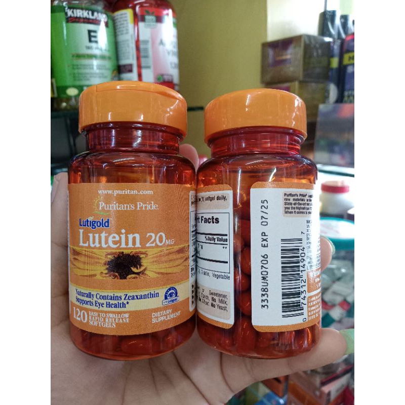 Puritan Lutigold Lutein 20 mg with Zeaxanthin 120 เม็ด.exp.07/25