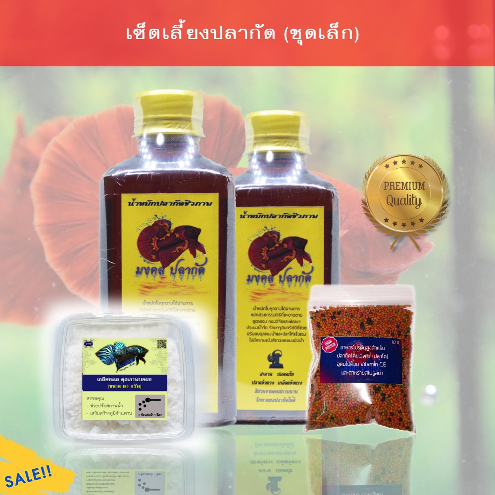 เซ็ตเลี้ยงปลากัด สุดคุ้ม (ชุดเล็กเหมาะกับการเลี้ยงปลา 1-3 ตัว)