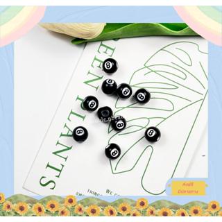 จี้ลูกปัด ขาวดำ จี้เลข8 สำหรับทำเครื่องประดับ diy