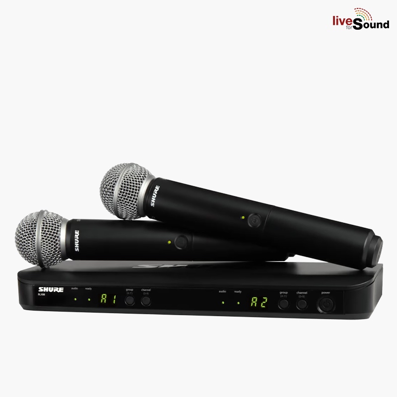 SHURE BLX288TH/SM58 ชุดไมโครโฟนไร้สายแบบมือถือคู่