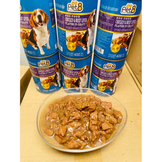 [อาหารสุนัข] Pet8 Dog Food เพ็ทเอท อาหารสุนัขกระป๋อง ขนาด 400g