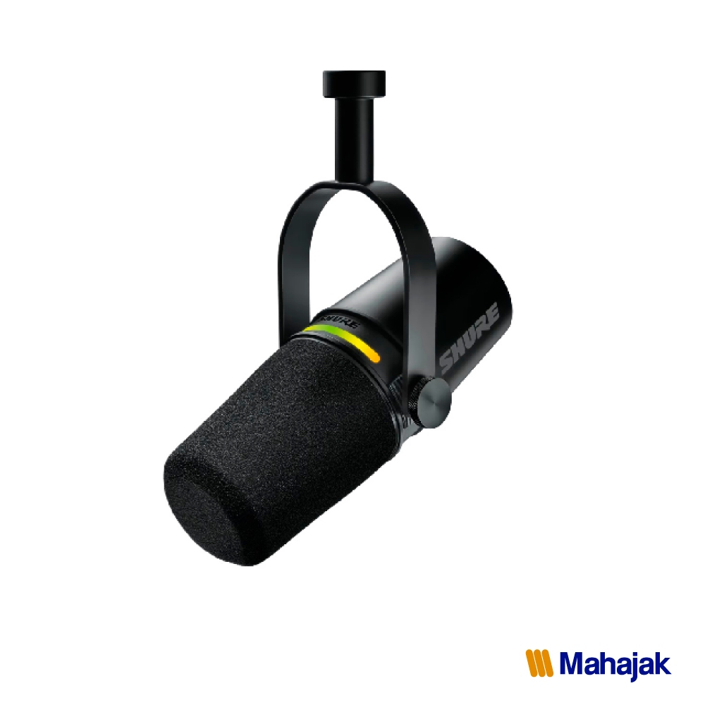 MV7+ Podcast Microphone (ดำ) ไมค์สำหรับบันทึกเสียง งาน Podcast และ Streaming