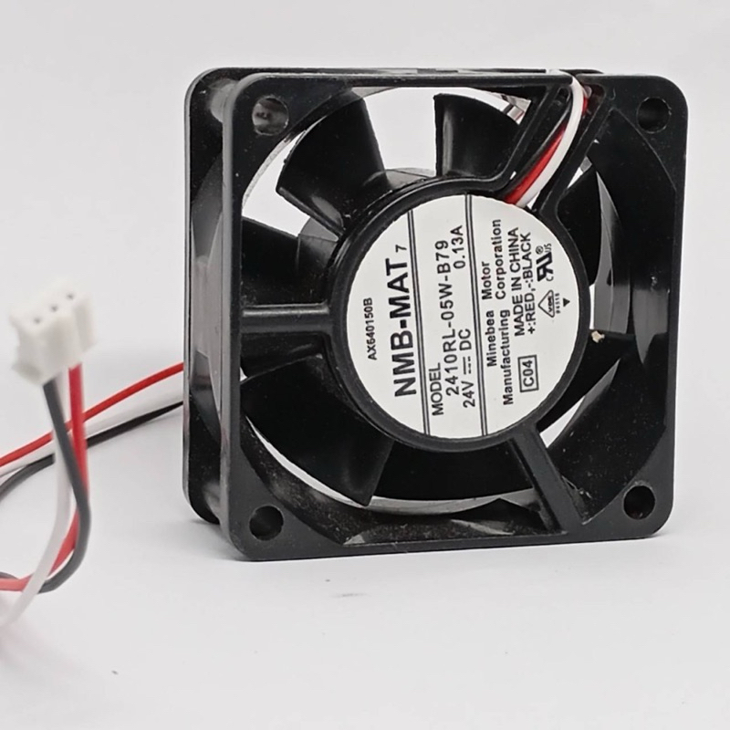 พัดลม model: 2410RL-05W-B79 ขนาด  60*60*25  nmb 24v
