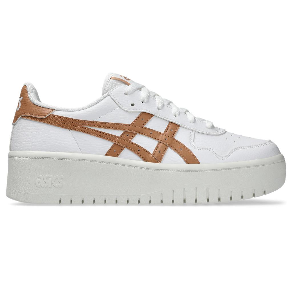 ASICS : JAPAN S PF WOMEN SPORTSTYLE ผู้หญิง รองเท้าแฟชั่น ของแท้ WHITE/SAND RED