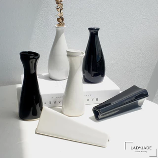 Ceramic Vase แจกันเซรามิค สไตล์มินิมอล สำหรับจัดดอกไม้ พร้อพถ่ายรูป หรือตกแต่งบ้าน