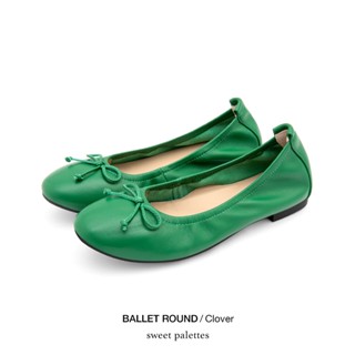 Sweet Palettes รองเท้าหนังแกะ Ballet Round Clover