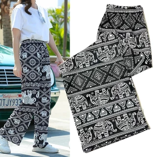 กางเกงขายาวผู้หญิงแฟชั่น กางเกงลายช้าง กางเกงสาวอวบ มีลายให้เลือก Pant /Harem Pant/Yoga pant/Elephant pants