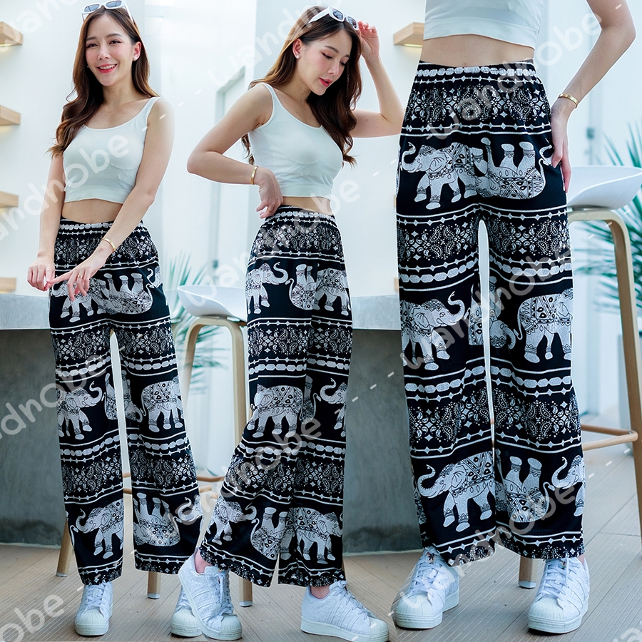 กางเกงขายาวผู้หญิงแฟชั่น กางเกงลายช้าง กางเกงสาวอวบ มีลายให้เลือก Pant /Harem Pant/Yoga pant/Elephant pants