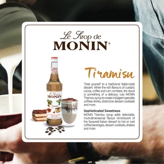 MONIN Tiramisu Syrup น้ำเชื่อมกลิ่นทีรามิสุ 700ml.