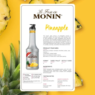 MONIN Pineapple Fruit Mix สับปะรดฟรุ๊ตมิกซ์ 1L.