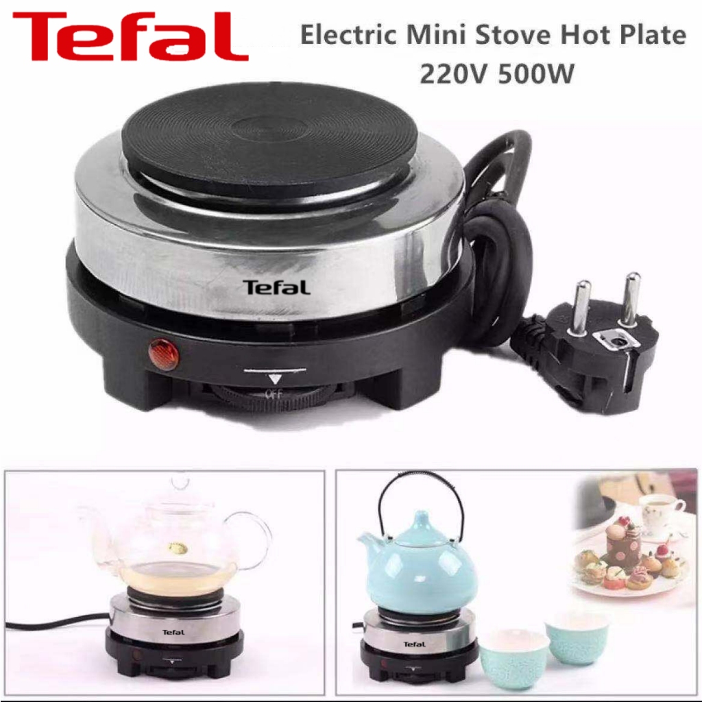 Tefal เตาไฟฟ้า เตาแม่เหล็ก 500W เตาไฟฟ้าอเนกประสงค์ขนาดเล็กสำหรับ ต้มกาแฟ อุ่นอาหาร ใช้กับ moka pot รับประกันสามปี