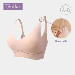 TENIKA เสื้อในให้นม ไร้รอยต่อ เจลลี่บรา ใส่สบาย เสื้อในแฟชั่นเปิดด้านหน้าให้นมสะดวก ผ้านิ่ม Bra-028