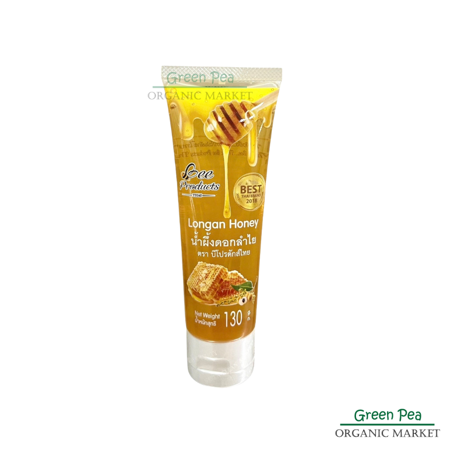 Bee Products Thai น้ำผึ้ง ดอกลำไย longan Honey ขนาด 130 กรัม หลอดบีบ ทานง่าย พร้อมทานได้เลย