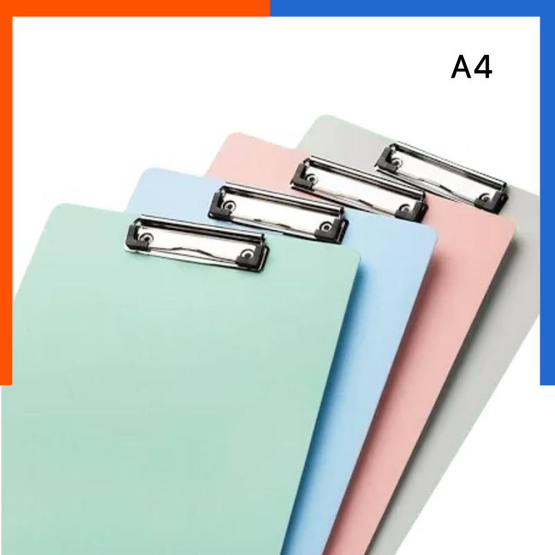 คลิปบอร์ด แผ่นรองเขียน A4/A5 HAWK รุ่นหนา สีพาสเทล คลิปบอร์ดแฟ้ม Clipboard คลิบบอด US.Station