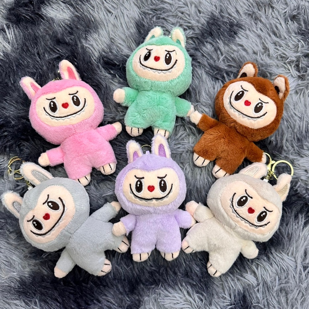 (พร้อมส่ง)CRJ180Labubu พวงกุญแจ , กระต ่ ายตุ ๊ กตาพวงกุญแจรถ , Creative Labubu ตุ ๊ กตากระเป ๋ านักเรียนจี ้ สําหรับ