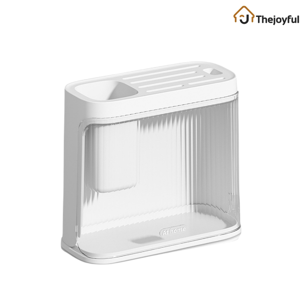 Thejoyful ที่เก็บมีด ชุดวางช้อนวางมีด Knife holder สำหรับเก็บมีด ตะเกียบ เป็นระเบียบ มีถาดรองน้ำ