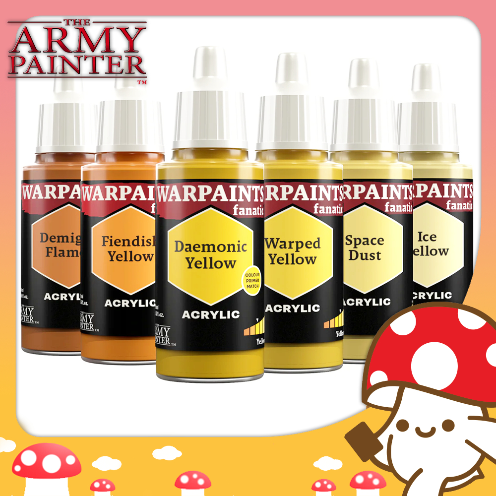 The Army Painter : Warpaint Fanatic - Yellow สีเพนท์โมเดล จาก Kinoko Card Game Shop | D&D TRPG Warha