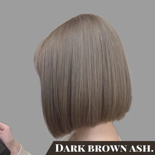 🤎Dark brown Ash. น้ำตาลเทาผงถ่าน (พื้นผมระดับ6)