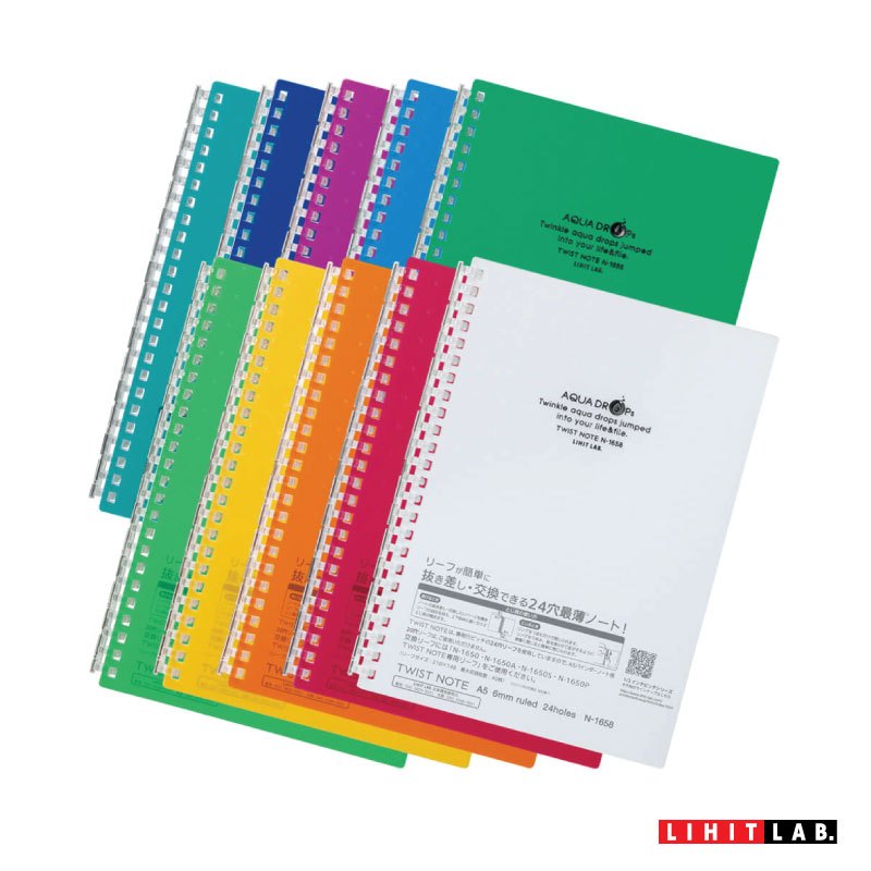 สมุดโน๊ตเปลี่ยนไส้ได้ขนาด A5 (LIHIT Twist Ring Note A5) N-1658