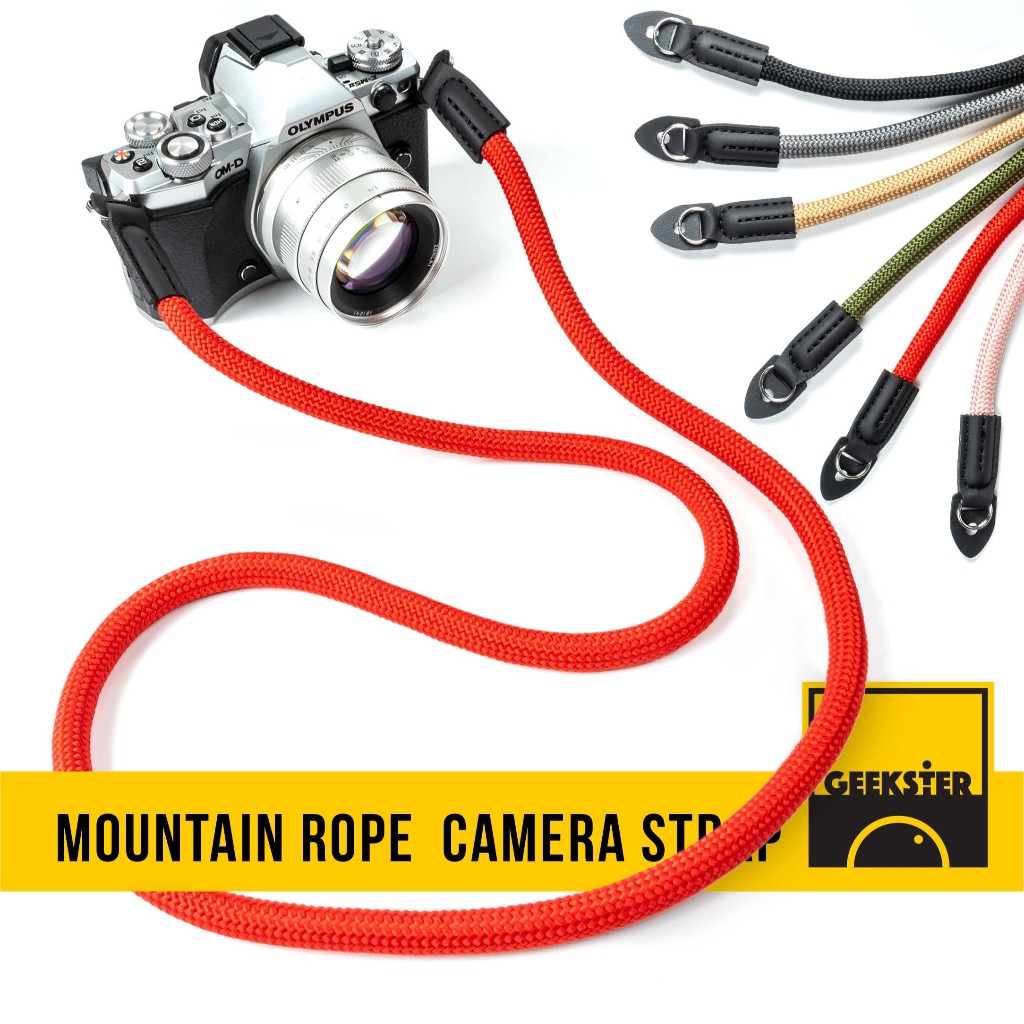 สายคล้องกล้อง เชือกปีนเขา ปลายห่วง คล้องคอ ( Leica Style Camera Strap สายคล้อง สายกล้อง mountain rope )