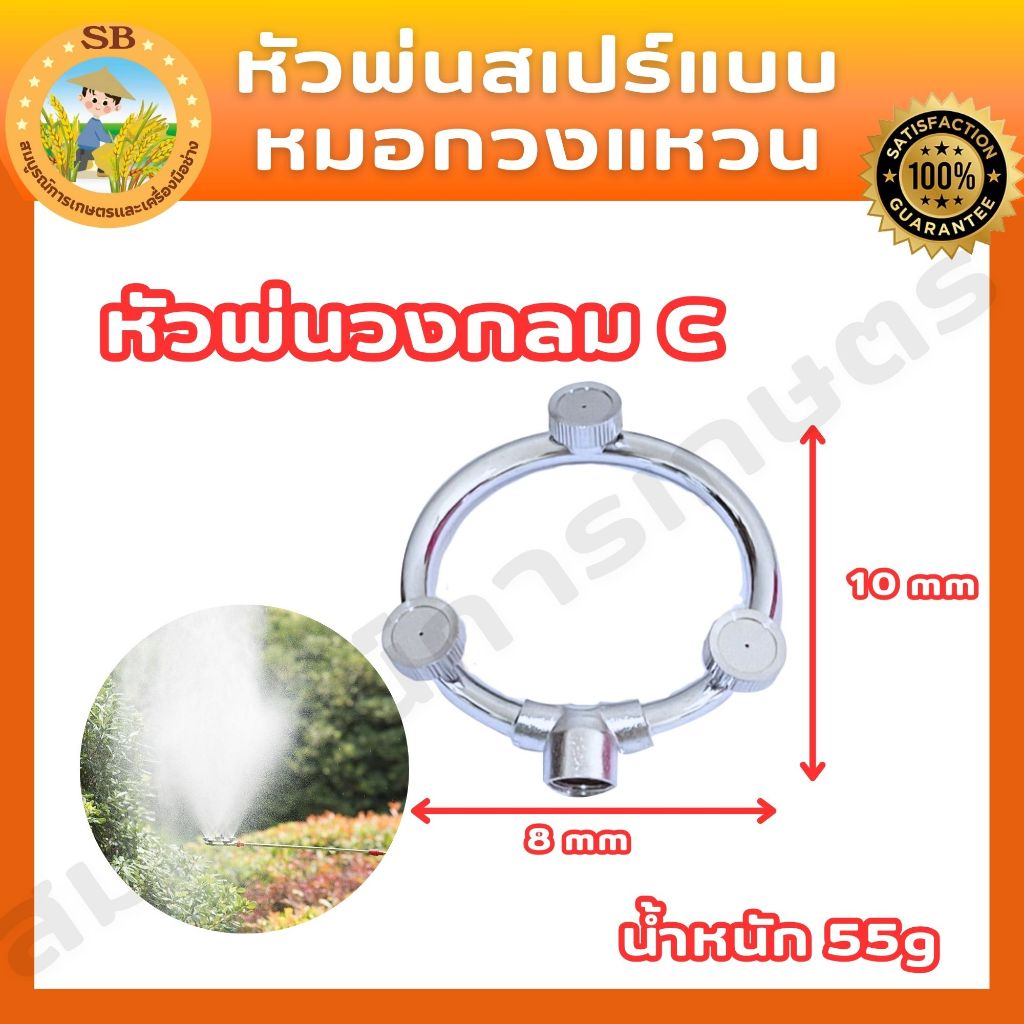 หัวพ่นสเปรย์แบบหมอกวงแหวน 3 หัว (3แบบ) ฉีดรดน้ำ หัวพ่นสเปรย์ หัวฉีดแรงดัน รดน้ำต้นไม้ - รูปที่ 3