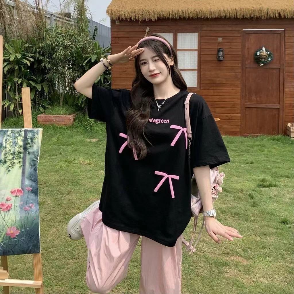 《ไซต์ใหญ่สุด 5XL》t shirt แขนสั้น skirt เสื้อ แฟชั่น เสื้อยืดคอกลม
