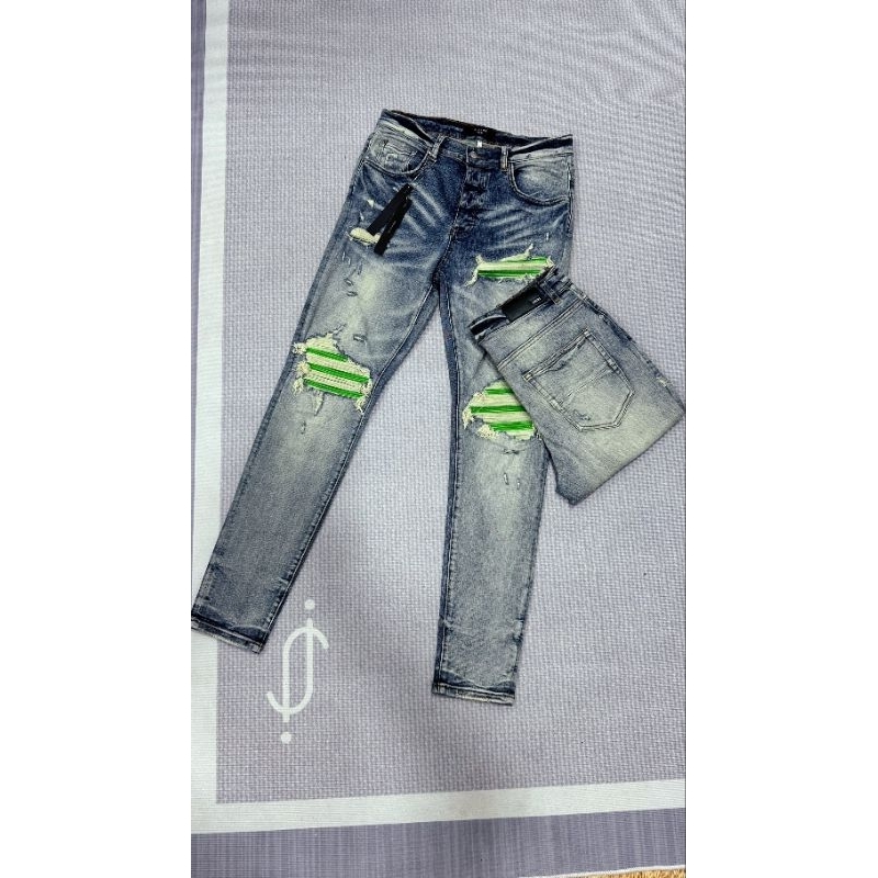 D49 : พร้อมส่ง!!! กางเกงยีนส์ Amiri เข่าเขียวเหนี่ยวทรัพย์