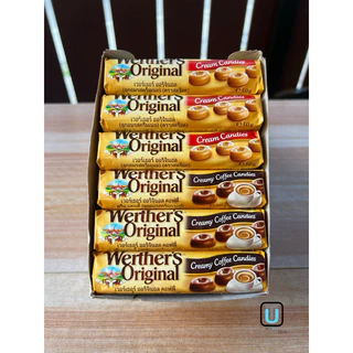 (สั่งขั้นต่ำ 3 ชิ้น)เวอร์เธอร์ ออริจินอล Werther's original ลูกอมรสครีมเนย/ครีมกาแฟ ตราสตร็อค ขนาด 50 กรัม