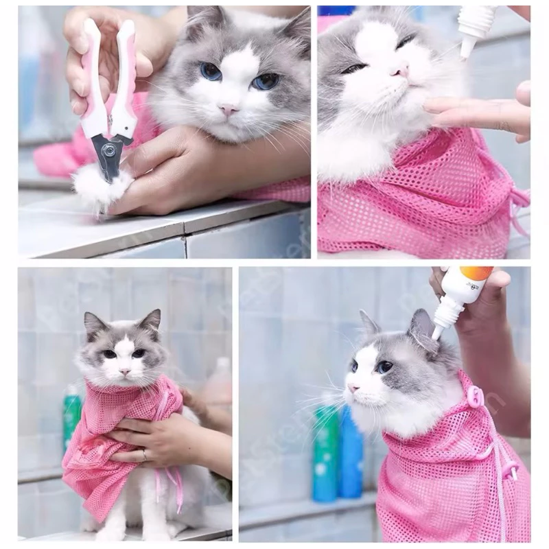 1แถม2ถุงอาบน้ำแมว ถุงป้อนยาแมว ถุงตัดเล็บแมวน่ารัก thumbnail 3