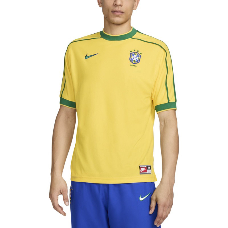 Re-Sale เสื้อฟุตบอล Brazil Home Kit 1998 Re-make ทีมชาติ บราซิล ย้อนยุค 1998 ของแท้