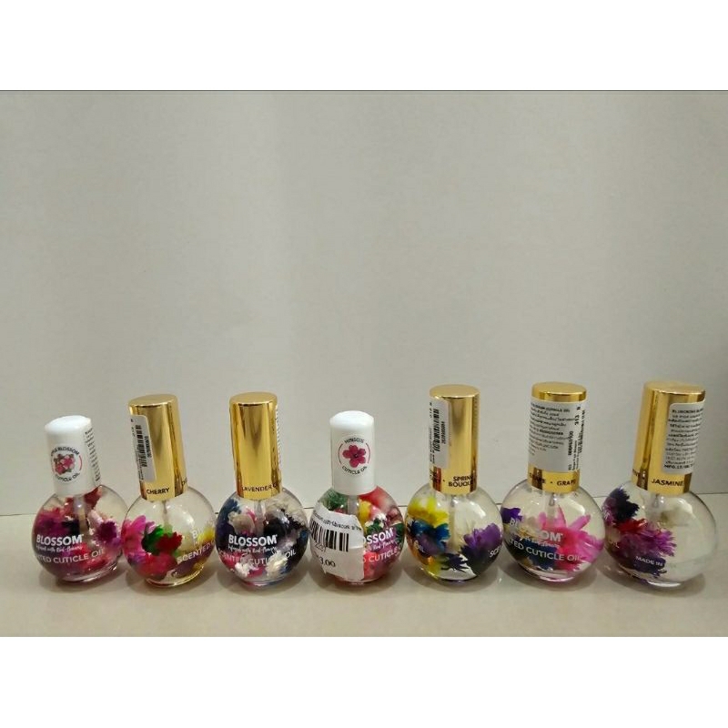 BLOSSOM🇺🇲 Cuticle oil หลายตัวเลือก ขวดกลม 0.5oz. น้ำมันบำรุงหนังรอบขอบเล็บ ของแท้จากUSA