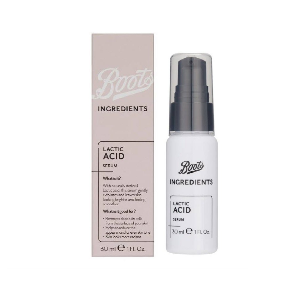 Boots Ingredients Lactic Acid Serum บู๊ทส์ อินกรีเดียนส์ แลกติก แอซิด เซรั่ม 30มล.