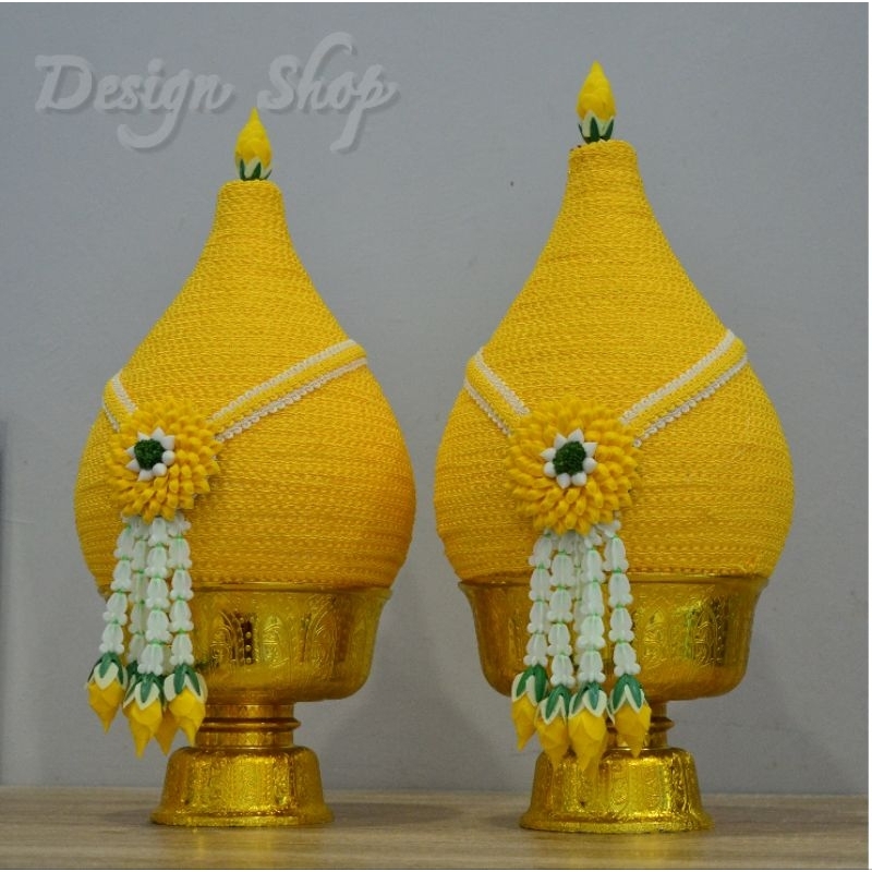 พานพุ่ม ลายดอกรัก สวยงาม สวยสง่า ใข้ในพิธีสำคัญ หรือประดับตกแต่ง
