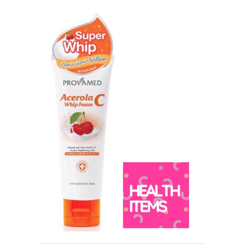 Provamed Acerola C Whip Foam ‼️ โปรวาเมด อะเซโรล่า วิป โฟม ขนาด 80 ก