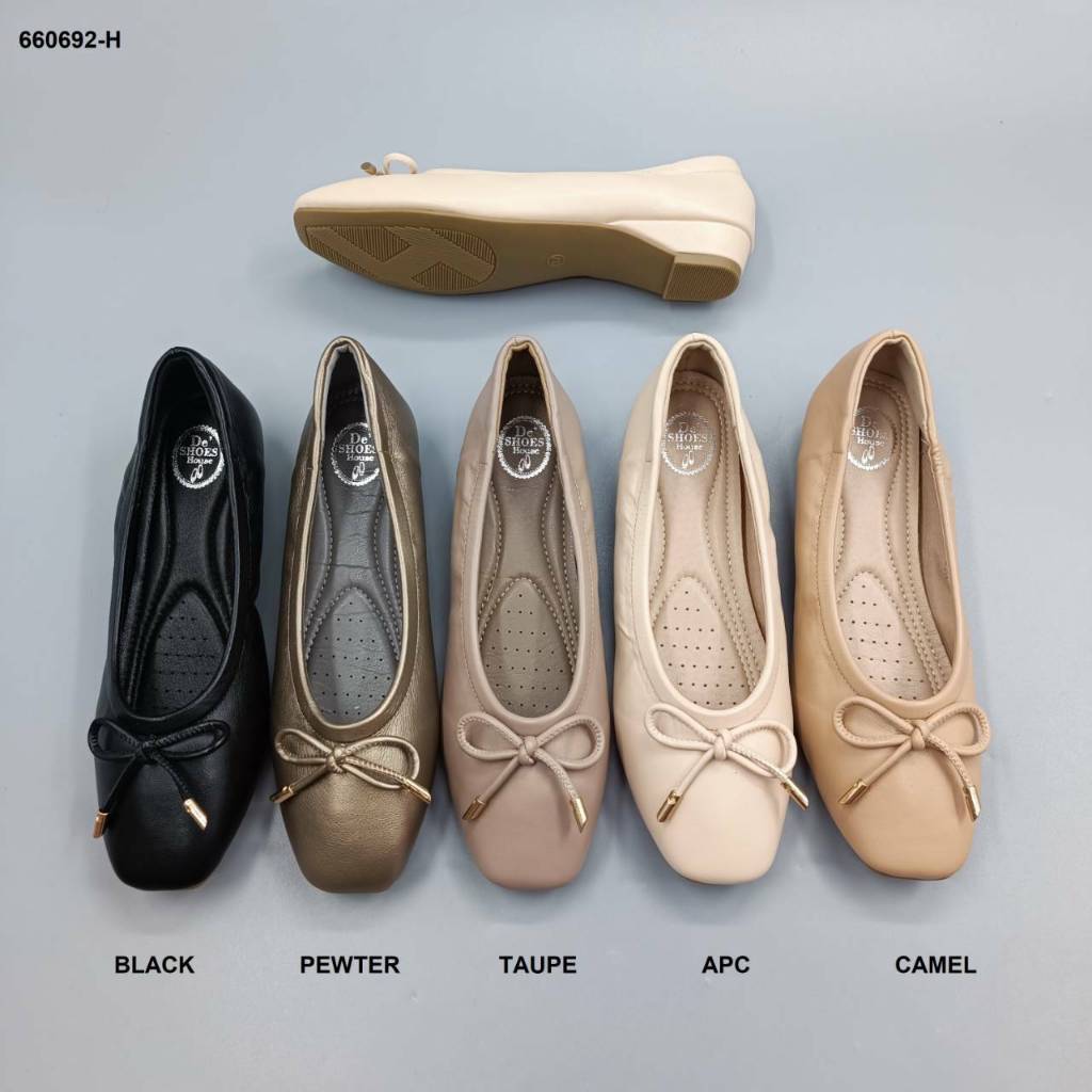 รองเท้าคัชชูสันเตารีด ไซส์ 36-41 Beauty Bow Shoe พื้นกันลื่นด้านในบุนุ่ม เหมาะกับทุกโอกาส