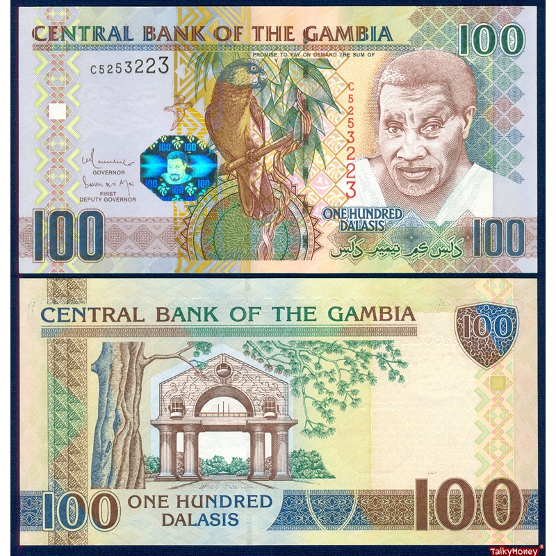 ธนบัตร แกมเบีย ปี 2006 GAMBIA 100 ดาราซิส P-29 นกแก้ว สีสวย สภาพใหม่เอี่ยมไม่ผ่านการใช้ สำหรับสะสมที่ระลึก