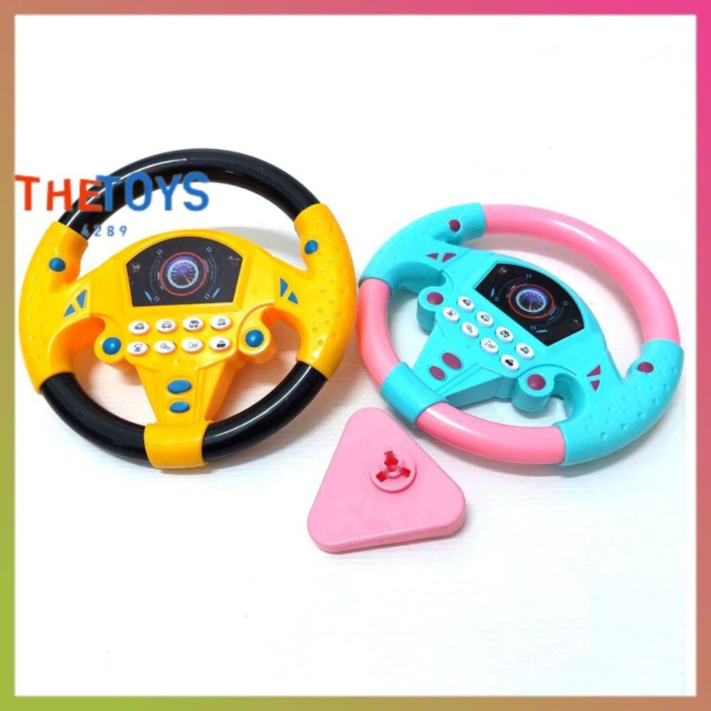 Thetoys4289【ส่งฟรี】ของเล่นเด็ก พวงมาลัยของเล่น (899) จำลองพวงมาลัยรถมีเสียงเพลงมีไฟหมุนได้รอบทิศทาง