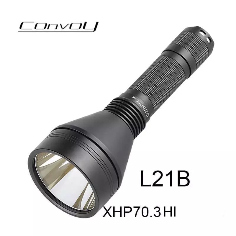 Convoy L21B XHP70.3HI แสง6,500 K.สว่าง 4,300 ลูเมน INR21700 ลักษณะแสงพุ่ง+กว้าง