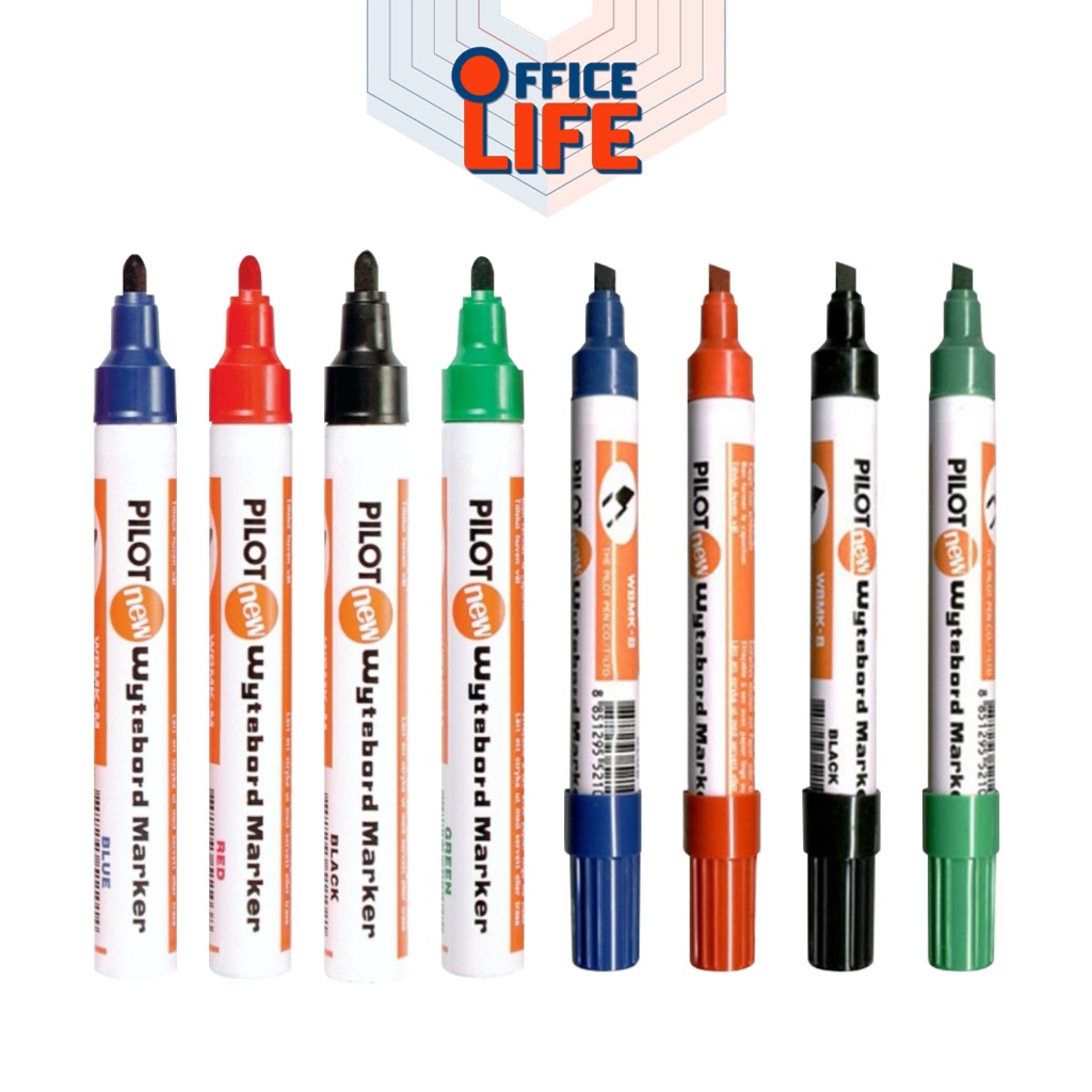 PILOT (ไพล็อต) ปากกาไวท์บอร์ด ปากกา รุ่น WBMK-M หัวกลม / หัวตัด Whiteboard ( 1 ด