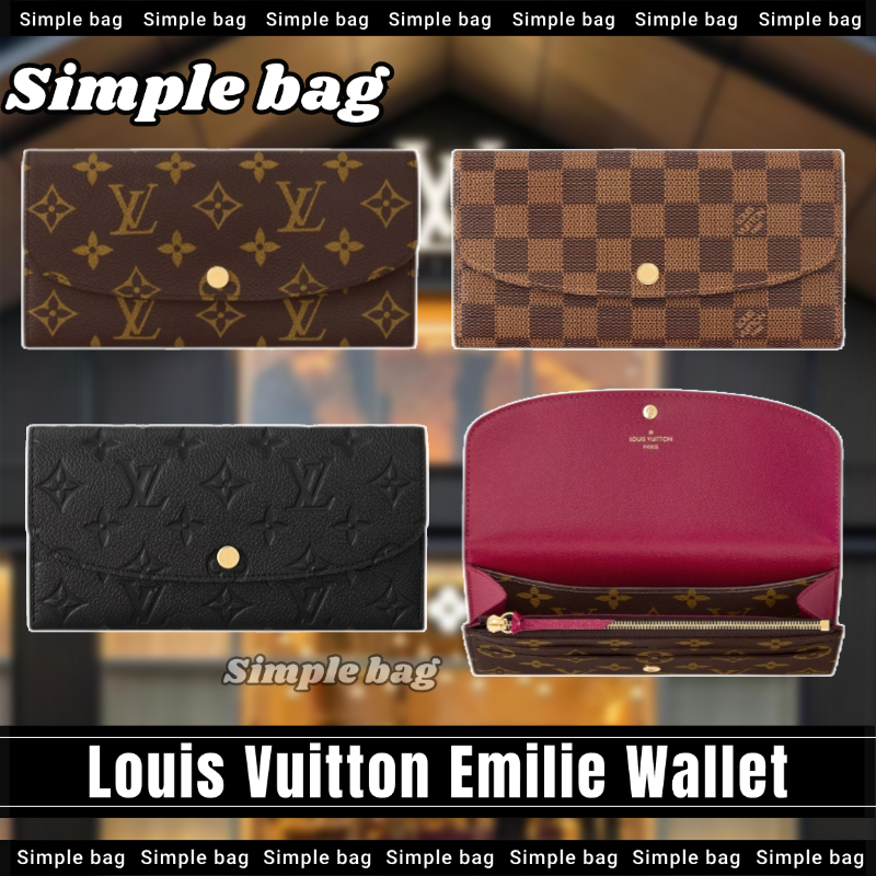 💯หลุยส์วิตตอง🍑Louis Vuitton Emilie Wallet LV กระเป๋าสตางค์ #Simple bag