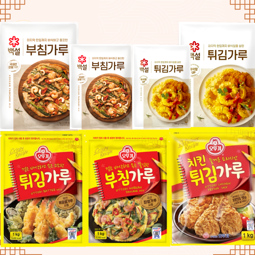 แป้งชุบแป้งทอดแพนเค้กเกาหลี,พาจอน Korean Pancake Frying Mix Power ขนาด 500g. 1 Kg. ยี่ห้อ CJ, Ottogi
