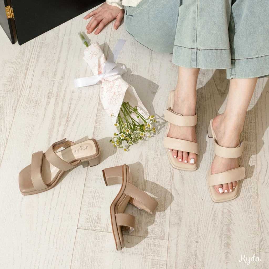 Kyda รุ่น Jolie 👡 ปรับสายได้ บุนุ่มสบายเข้าได้กับทุกหน้าเท้า ส้นสูง 2.5 นิ้ว ใส่ง่ายสบายเท้า