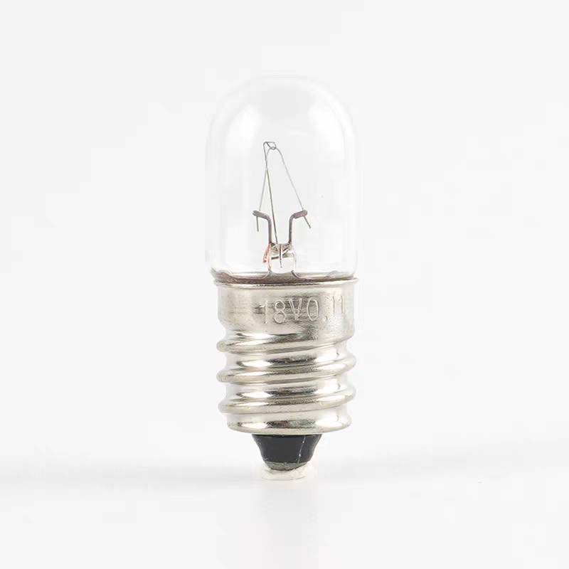 หลอดไฟ 18V 0.11A  ขั้วเกลียว E12  ใส้ หลอดไพลอตแลมป์ pilot lamp #T13x33mm.