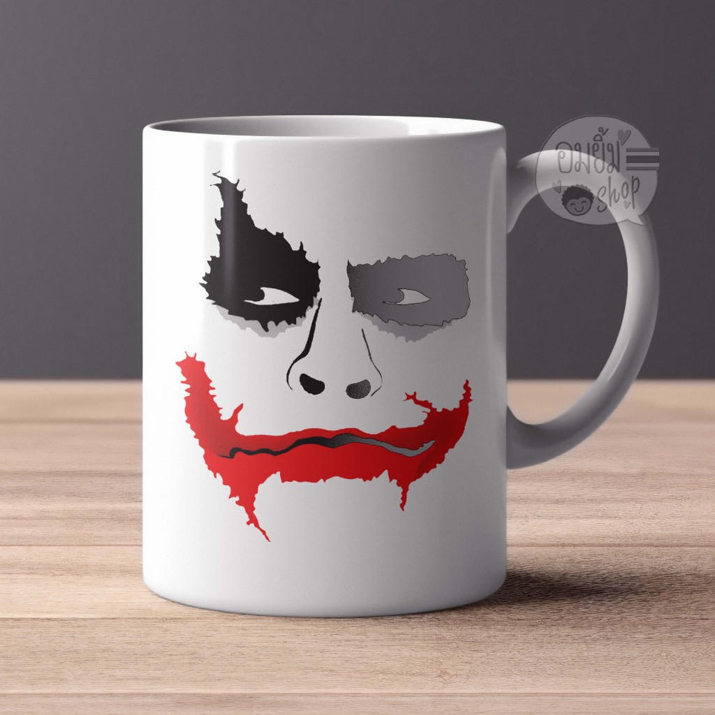 แก้วกาแฟเซรามิค Joker ของใหม่มือหนึ่ง สกรีน 2 ด้าน หรือจะส่งรูปมาให้สกรีนก็ได้ / Joker3