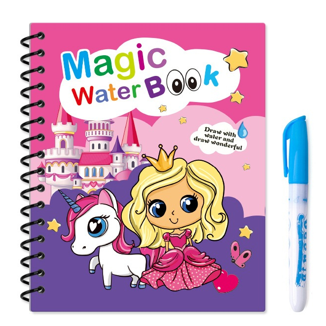 สมุดระบายสีน้ำ Magic Water Book ระบายด้วยน้ำเปล่า ระบายซ้ำได้ แถมปากกา 1 ด้าม สมุดระบายสีเด็ก แห้งเองใน 10 นาที ราคา ถูกที่สุด ดีลบีเคเค แกลเลอรีภาพที่ 8
