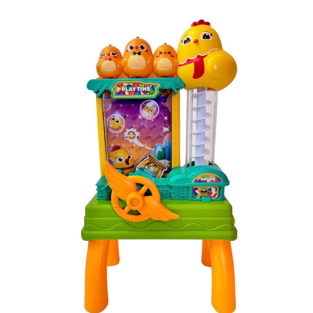 พร้อมส่ง ตู้เกมส์ เกมส์ไก่จับลูกบอล+มีไฟ+มีเสียง+ใส่ถ่าน โต๊ะเกมส์ ของเล่นพัฒนาไหวพริบ ฝึกสมาธิ No.899-65Y/GR6703
