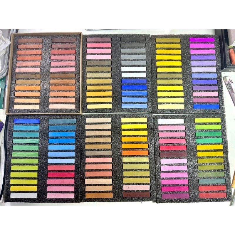 (Pre-Order)144 สี (ไม่มีกล่อง) สีชอล์คพาสเทล สีชอล์คฝุ่นสำหรับวาดภาพ