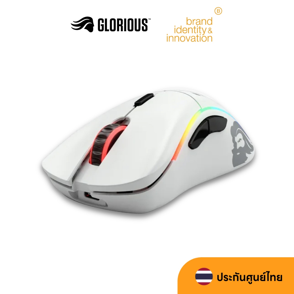 Glorious Model D Wireless Mouse Matte White ไร้สาย