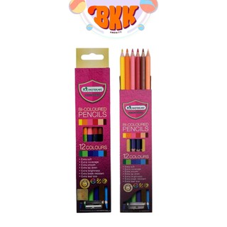 Master Art สีไม้ 12 สี ชนิด 2 หัว มาสเตอร์อาร์ต  ( 1 กล่อง )