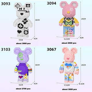 🔥[พร้อมส่งจากไทยครับ]ขนาดใหญ่ บล็อกตัวต่อ Bearbrick ชุด 2 ชิ้น บล็อกอาคาร 3D บล็อกตัวต่อเลโก้